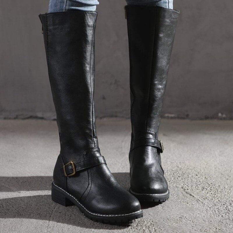 Megan Bottes Hautes Femme Talon Bloc Confortable & Bout Rond Élégant, vue 3