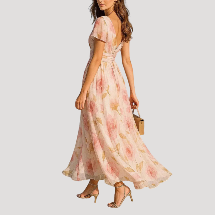 Elegant Floral Maxi Dress for Women Wedding Guest