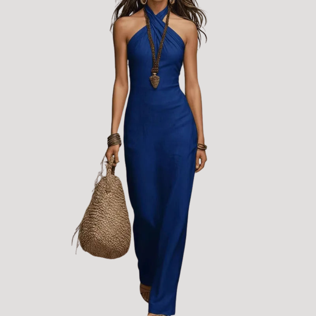 Elegant Bohemian Backless Maxi Dress for Women