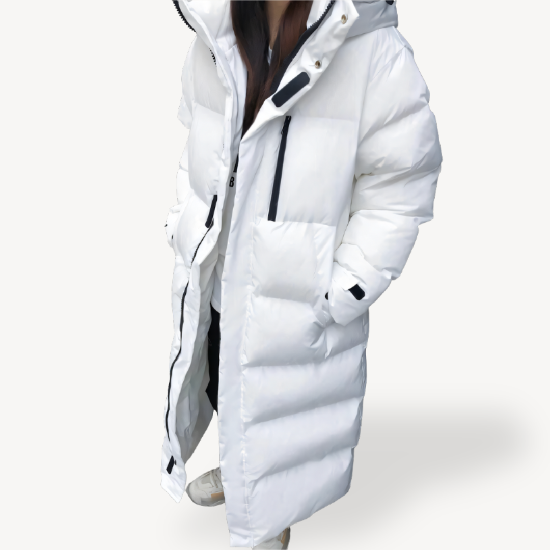 Salomé Doudoune longue oversize femme à capuche