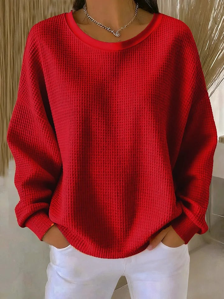 Pull Oversize en Maille Gaufrée pour femme, vue 10