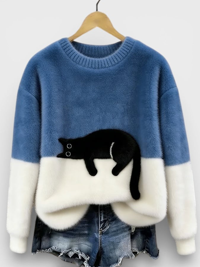 Pull Imprimé Félin pour femme, vue 9
