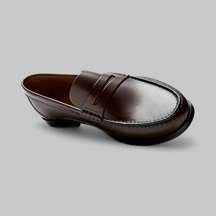Joel Mocassins Homme en Cuir Chaussures Habillées Sans Lacets avec Semelle en Caoutchouc pour Tenues Décontractées & Formelles, vue 8