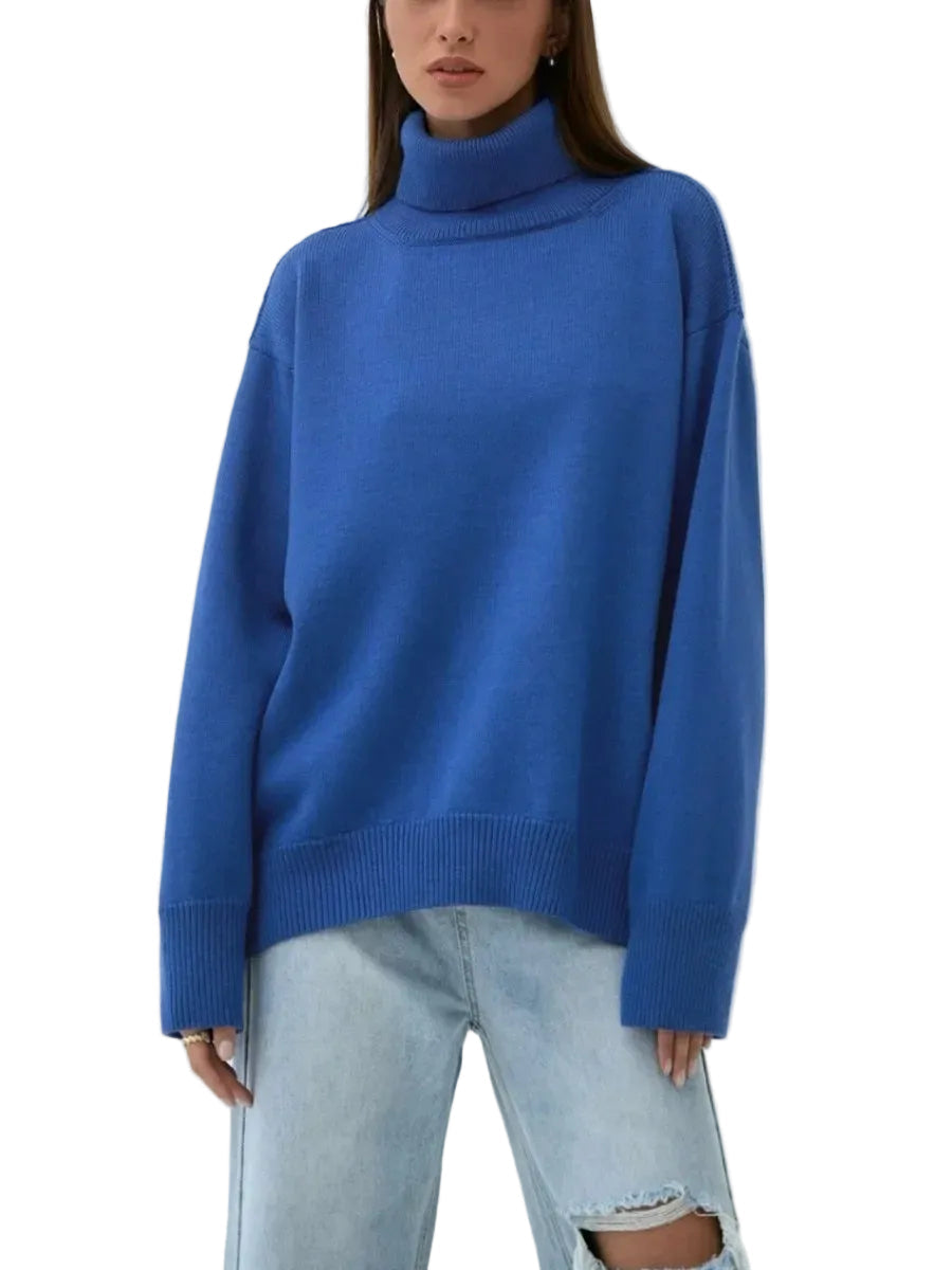 Elise Pull Col Roulé Oversize Femme Pull en Maille Douce et Chaude au Style Intemporel, vue 6