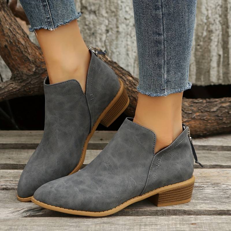 Bottines Femme Josephine Bottes Élégantes à Bout Pointu avec Détail Ajouré & Semelle Antidérapante, vue 3