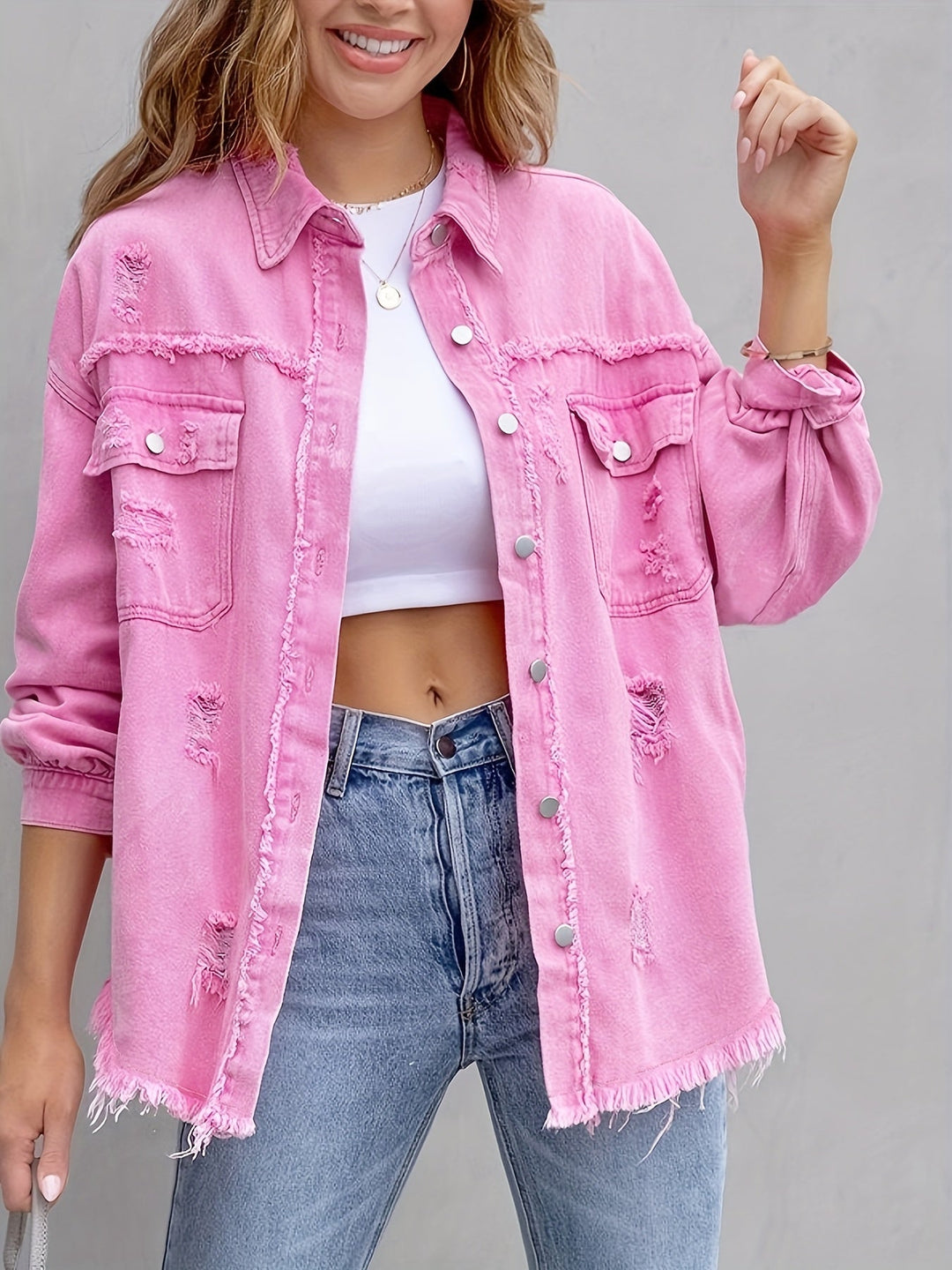 Gilet en Denim pour femme, vue 3