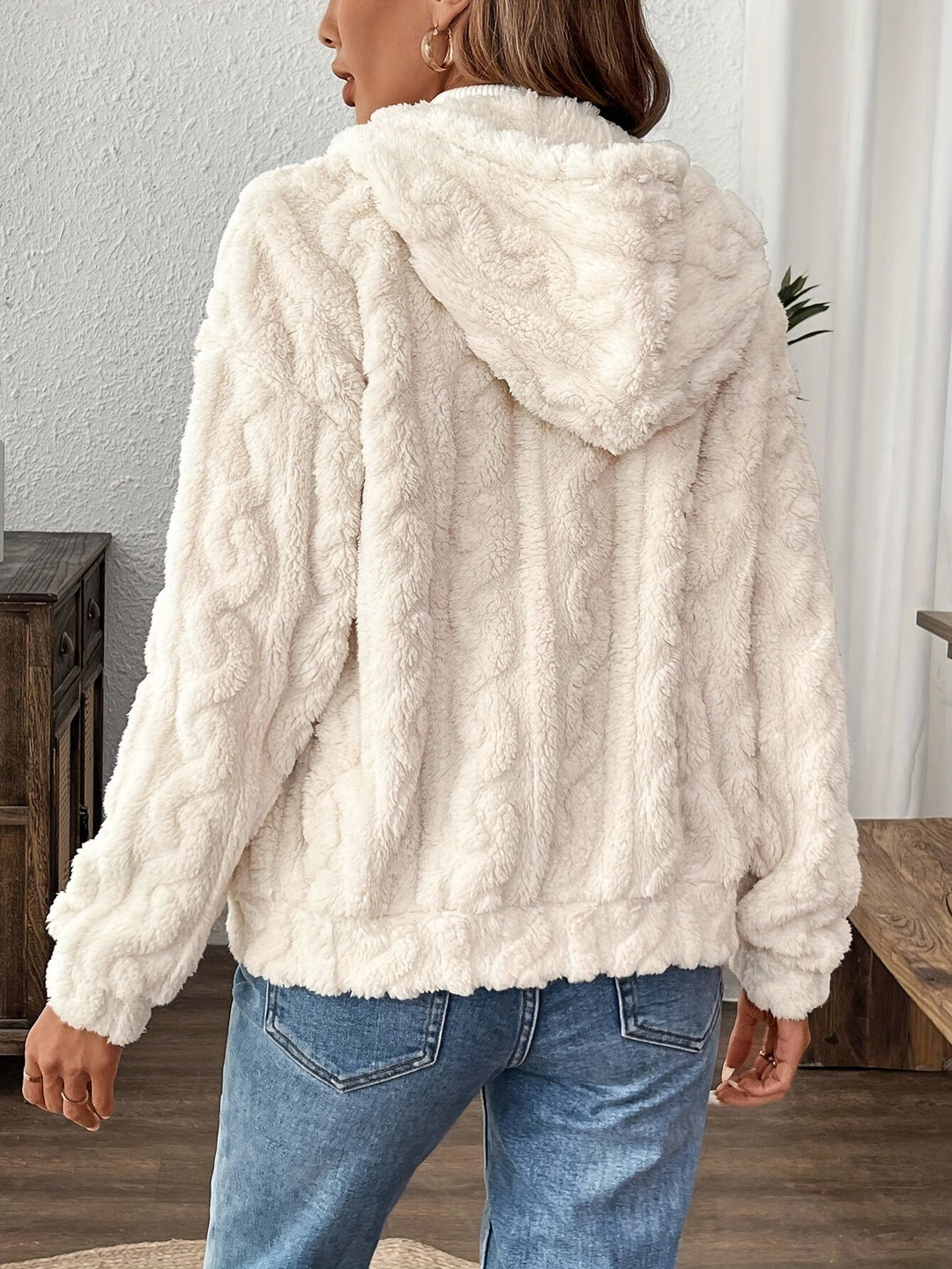 Francesca Veste Femme Veste Zippée à Capuche en Polaire Douce & Chaude pour Automne/Hiver, vue 2