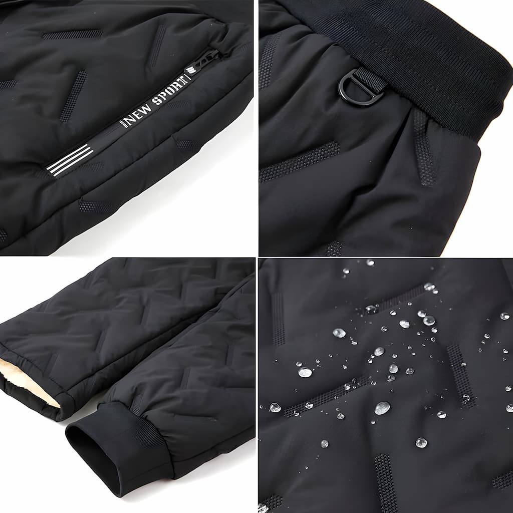Leila Pantalon Thermique Femme Jogging d’Hiver Imperméable en Polaire Douce avec Poches, vue 5
