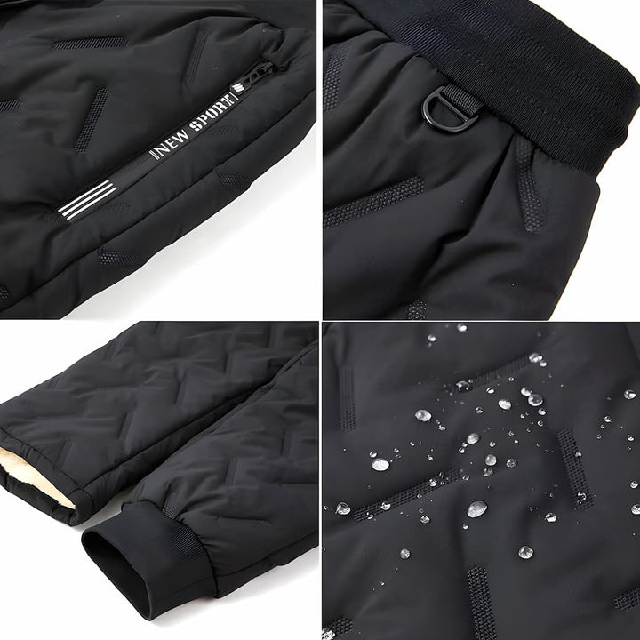 Leila Pantalon Thermique Femme Jogging d’Hiver Imperméable en Polaire Douce avec Poches, vue 5