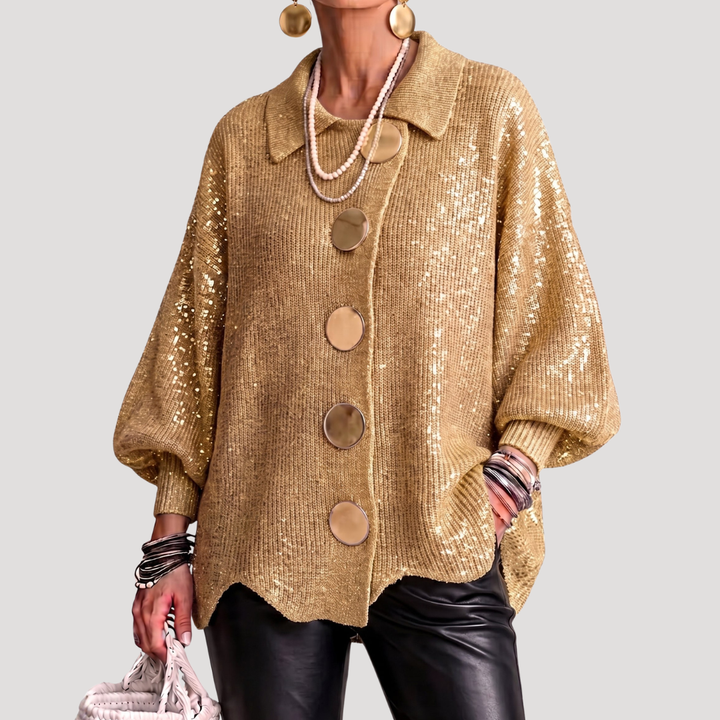 Violette Cardigan Femme Oversize Boutonné