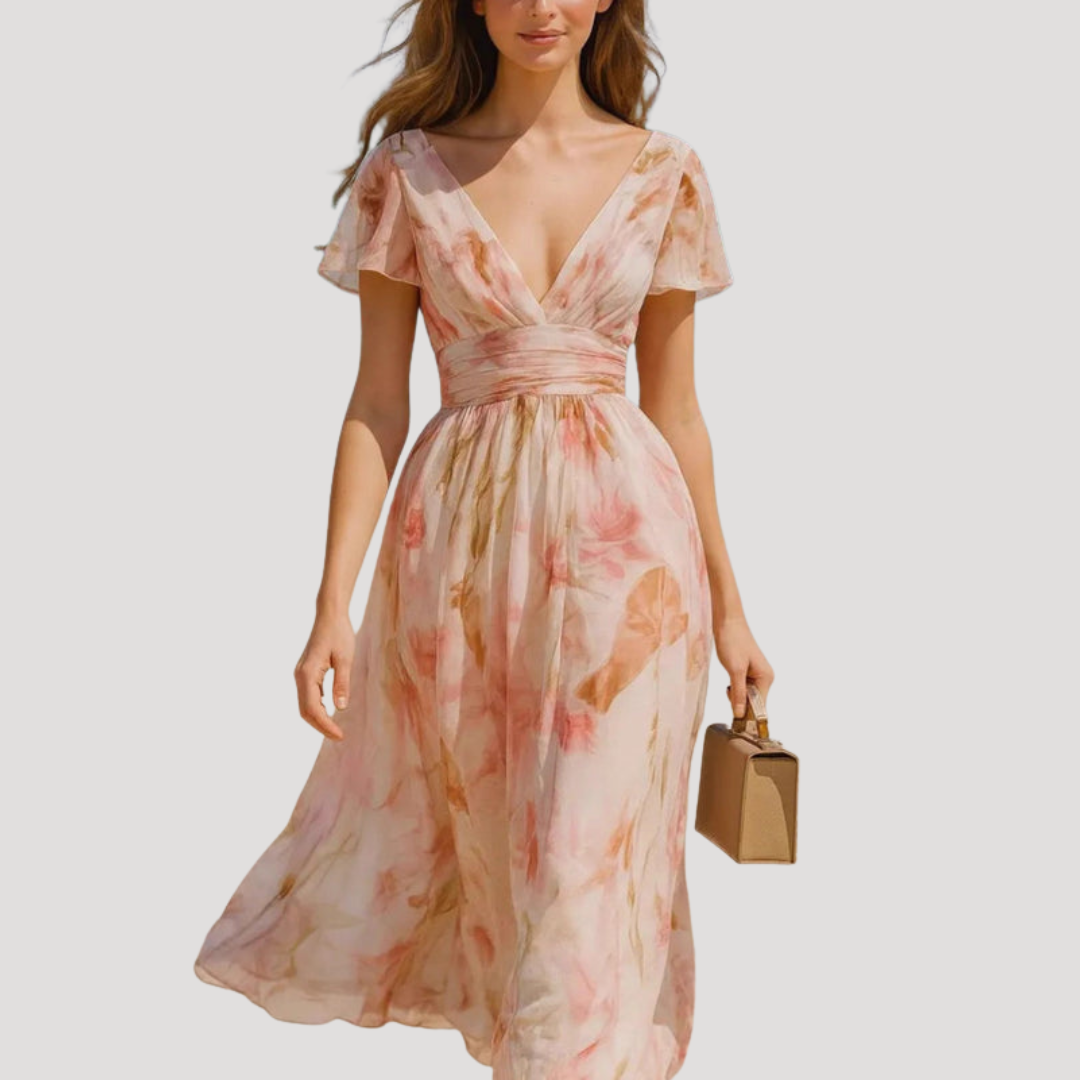 Elegant Floral Maxi Dress for Women Wedding Guest