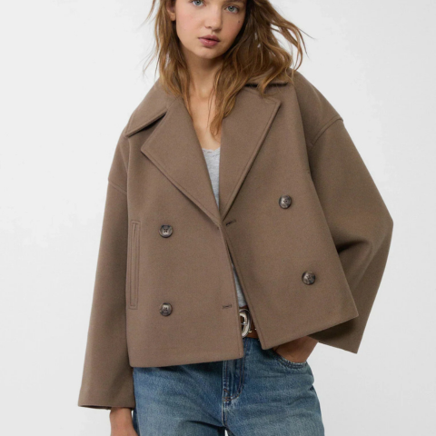 Addison Veste Femme Manteau Court Élégant à Double Boutonnage au Style Moderne, vue 4