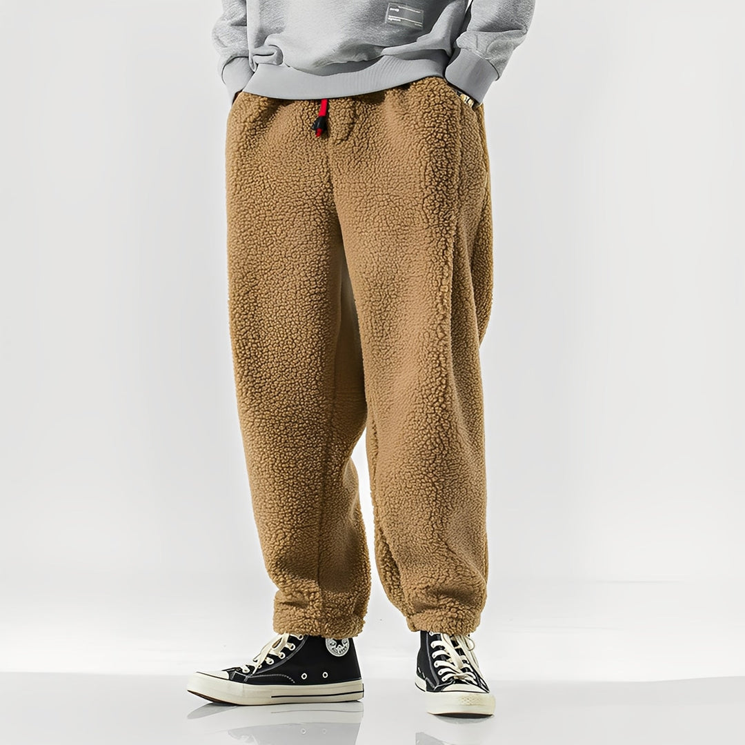 Nathaniel Pantalon Homme en Polaire Teddy Loungewear Doux et Chaud à Coupe Décontractée pour un Confort Quotidien