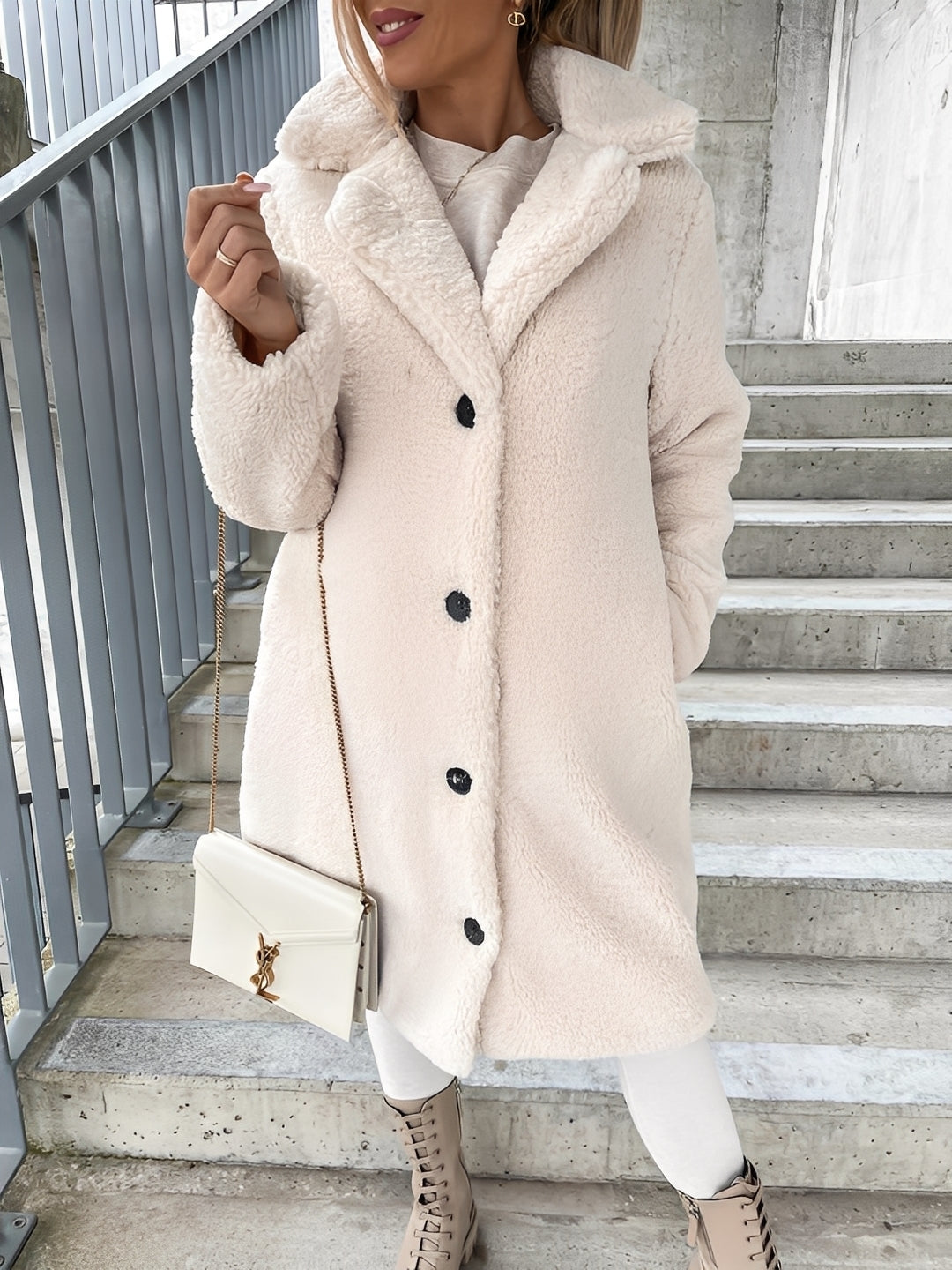 Olive Veste Femme en Polaire Manteau Hiver Doux et Chaud avec Coupe Moderne et Féminine