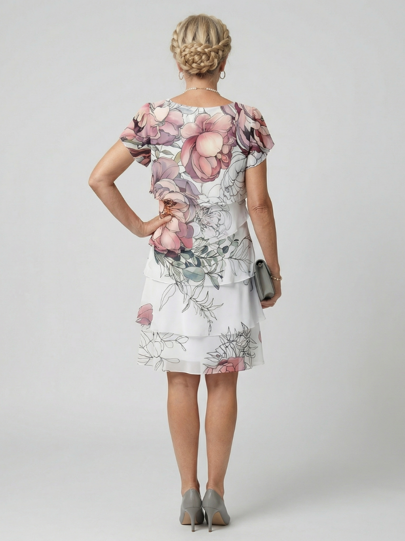 Robe florale propre à longueur genou Kualani