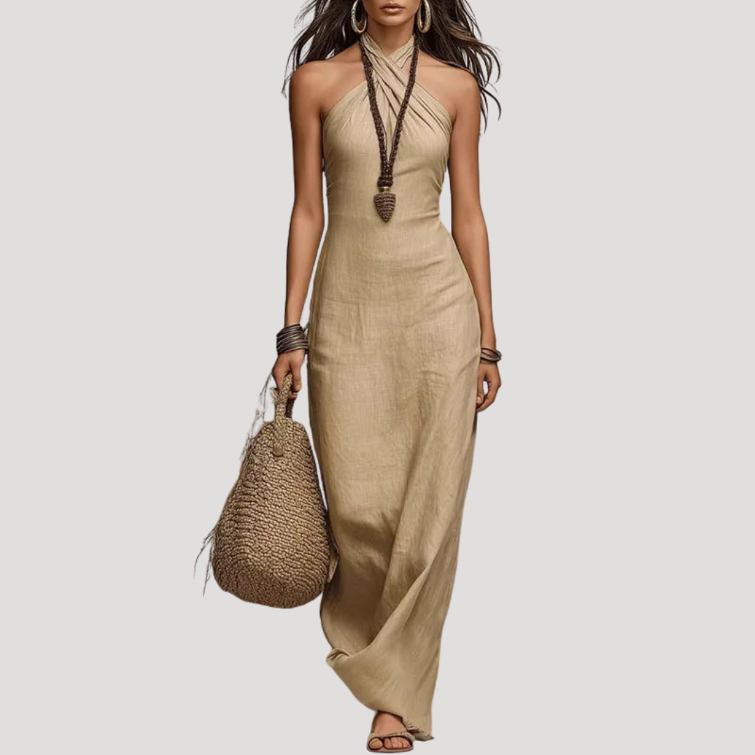 Elegant Bohemian Backless Maxi Dress for Women