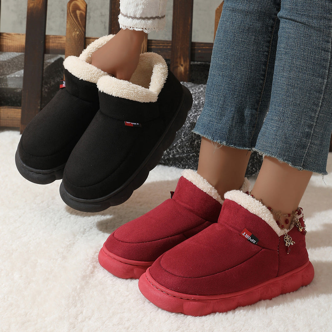 Rebecca Baskets Plateforme en Peluche pour Femme Chaussures Hiver Douces et Chaudes avec Doublure Confortable, vue 3