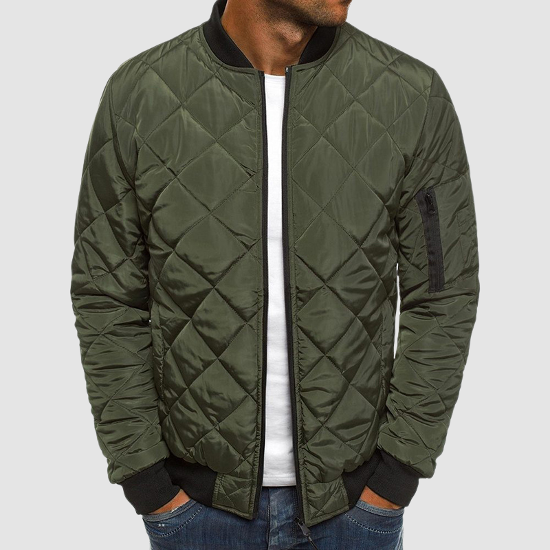 Benedict Veste Matelassée pour Homme Légère avec motif à losanges, fermeture zippée et poches, vue 4