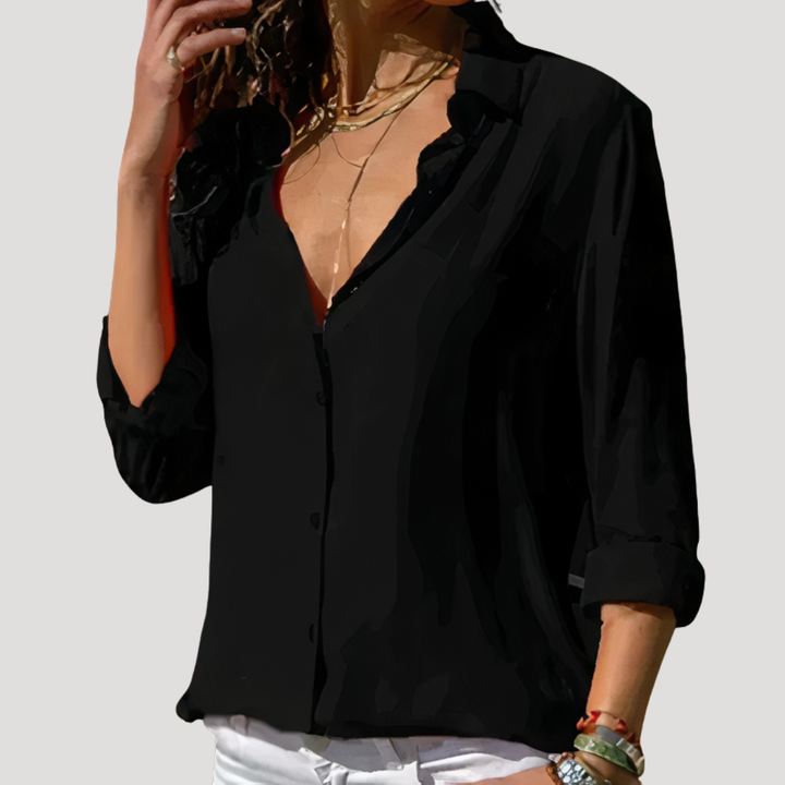 Blouse fluide et élégante à manches longues