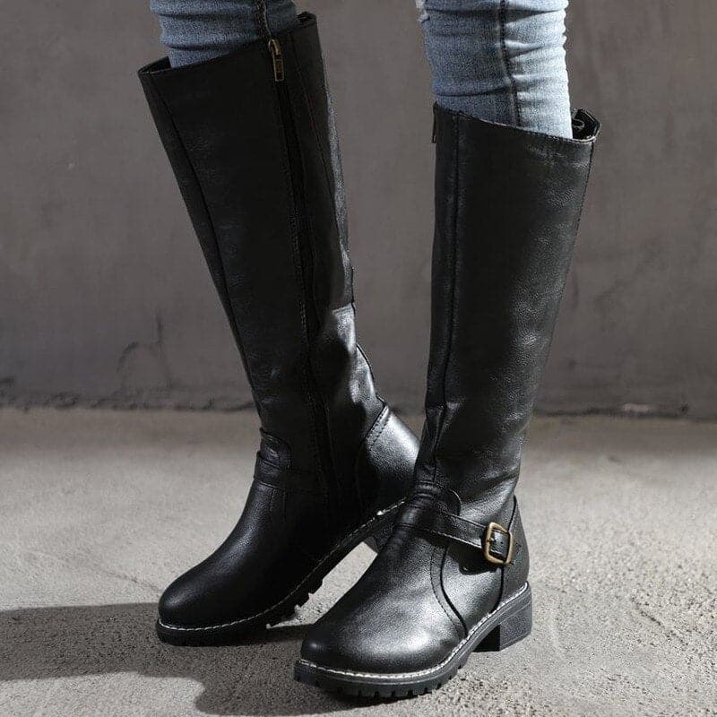 Megan Bottes Hautes Femme Talon Bloc Confortable & Bout Rond Élégant, vue 4