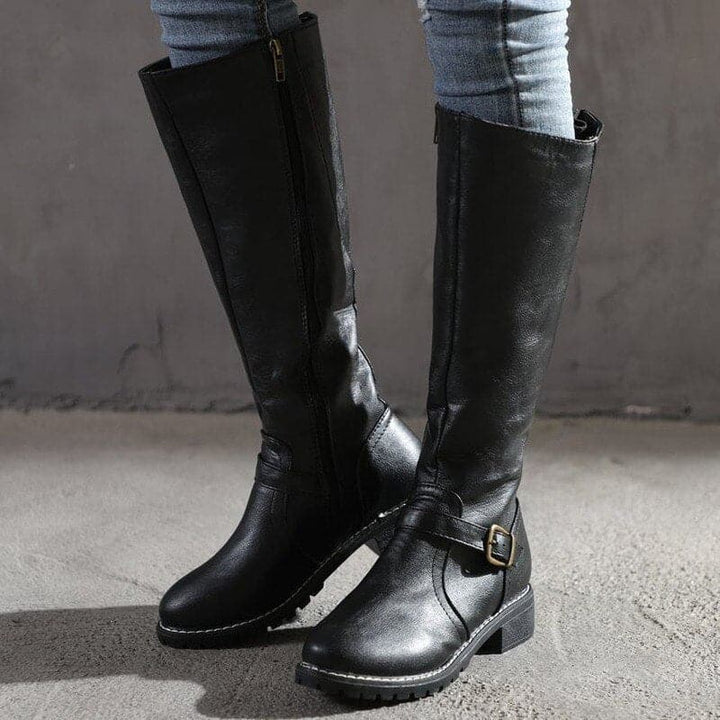 Megan Bottes Hautes Femme Talon Bloc Confortable & Bout Rond Élégant, vue 4