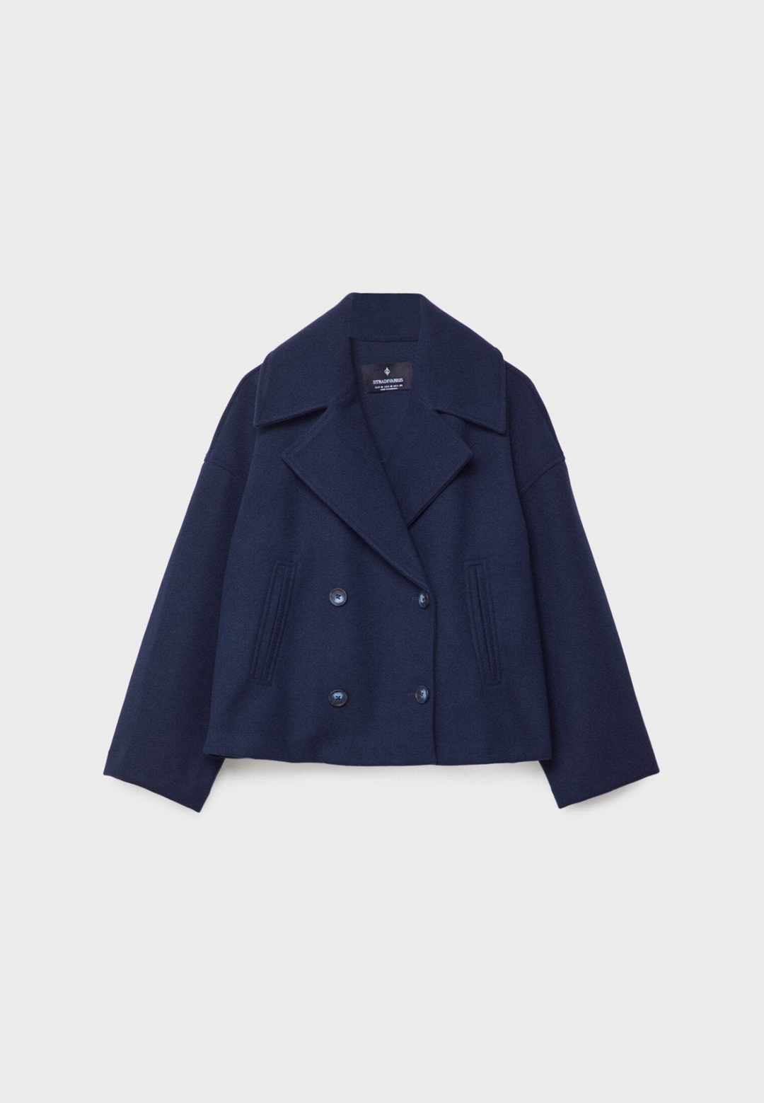 Eloise Veste Croppée Femme Élégante Coupe Tailleur avec Revers Pointus & Fermeture Double Boutonnage, vue 6