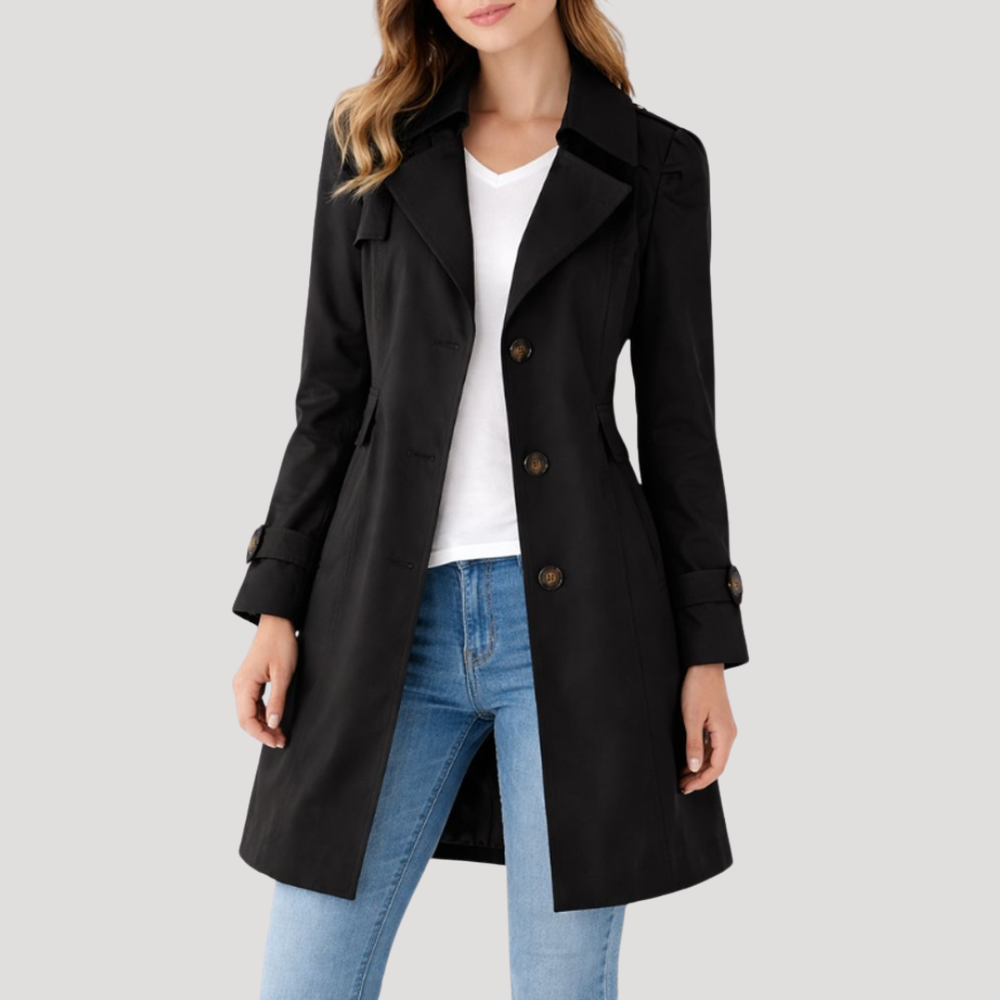 Louise Trench femme classique à poignets boutonnés