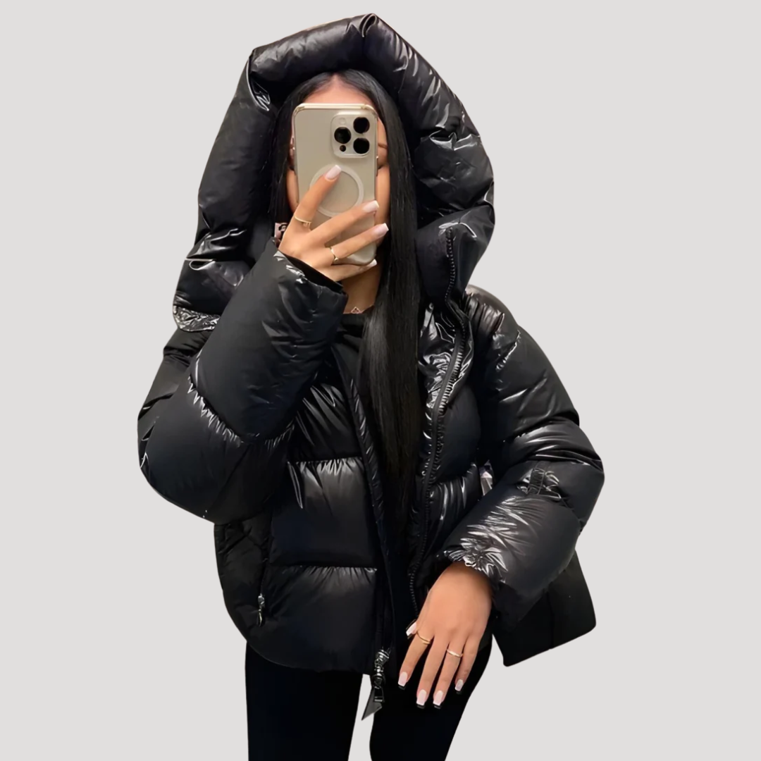 Célia Doudoune Femme Matelassée à Capuche et Fermeture Zippée