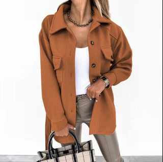 Kayleigh Surchemise Femme Beige Oversize à Coupe Droite, Style Chic & Décontracté, vue 19