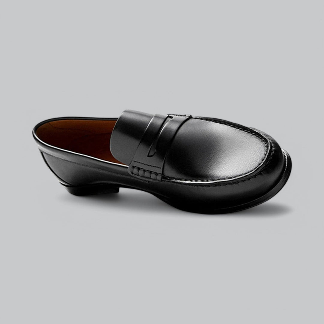 Joel Mocassins Homme en Cuir Chaussures Habillées Sans Lacets avec Semelle en Caoutchouc pour Tenues Décontractées & Formelles, vue 4