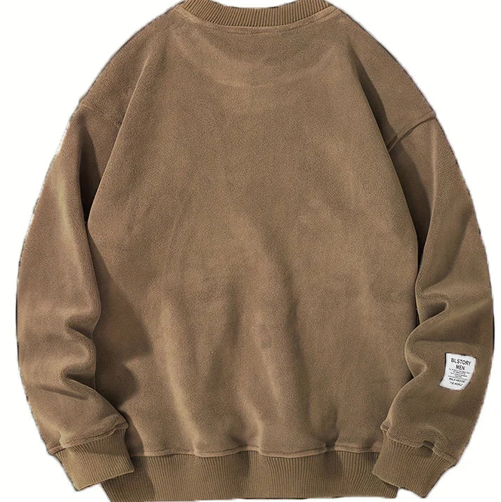 Pull Décontracté À Col Rond Avec Lettres Brodées Pour Hommes, vue 5