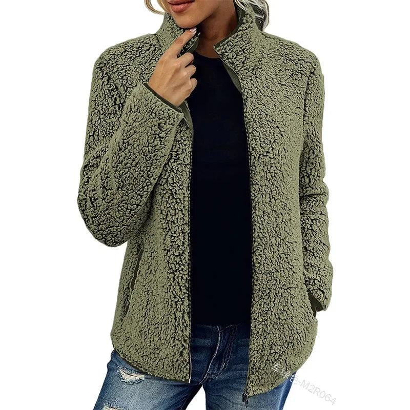 Yuna Veste Femme Veste en Polaire Douce & Chaude au Style Décontracté et Élégant, vue 4