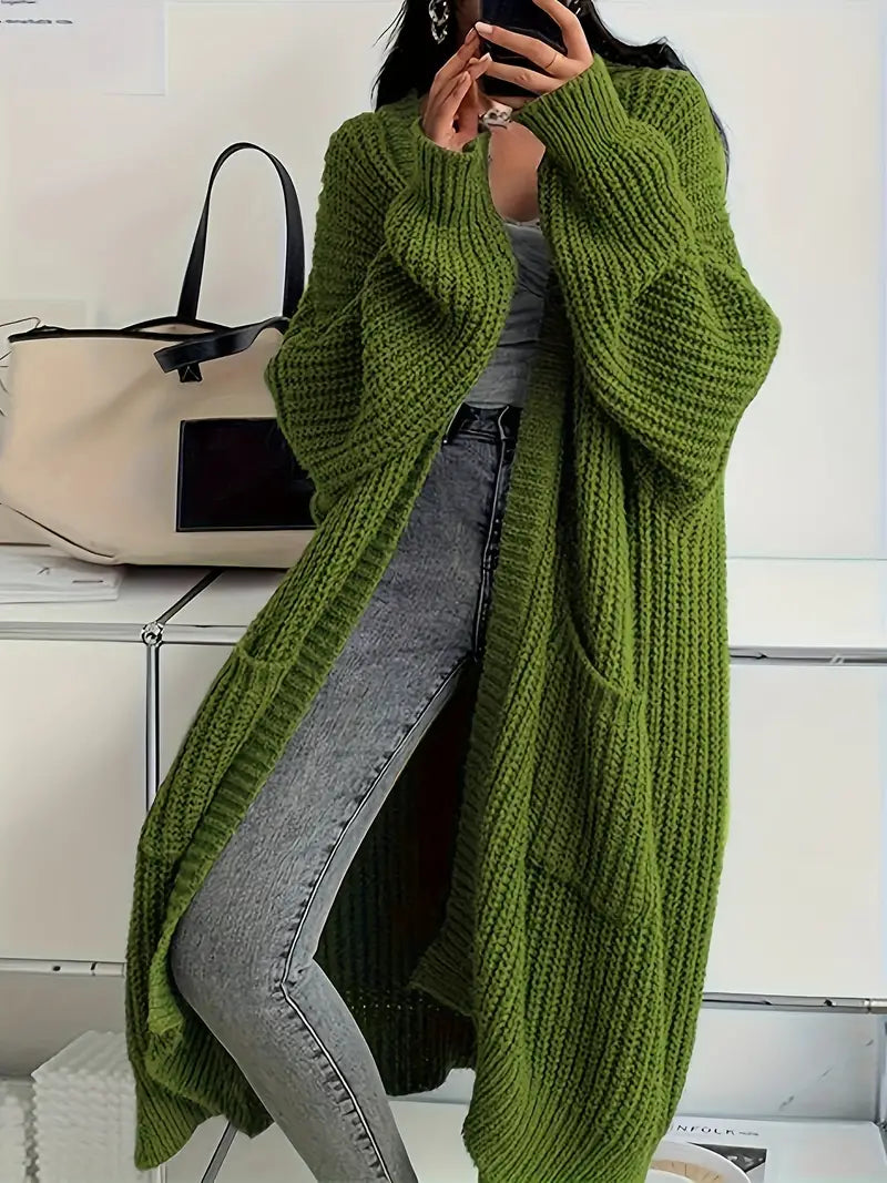 Marina Gilet Femme Long Gilet Tricoté Doux & Élégant pour Automne avec Coupe Confortable, vue 5