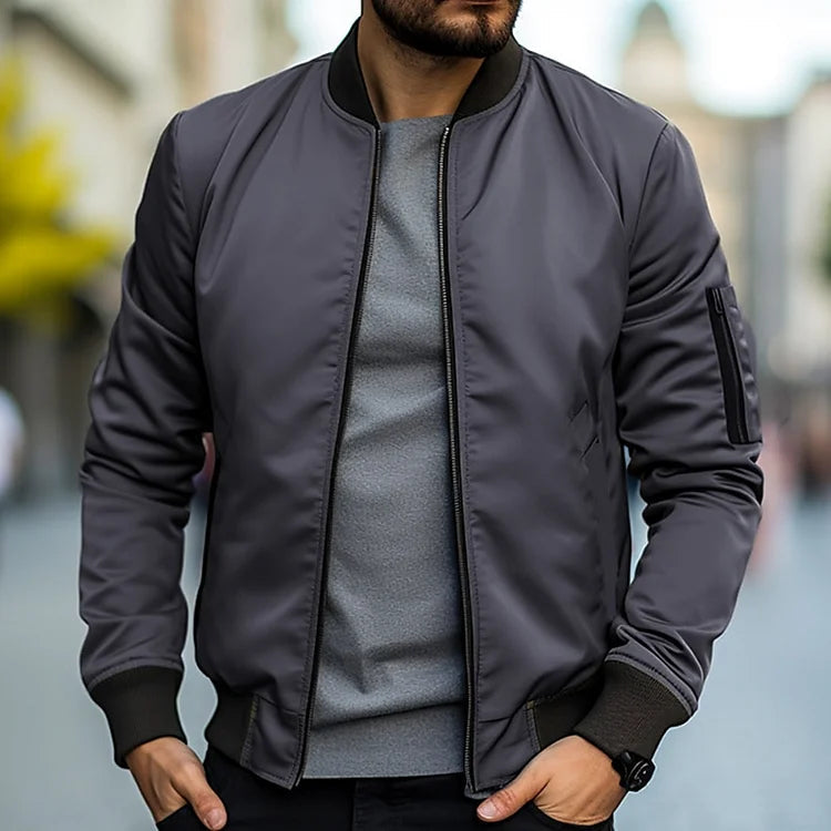 Linus Blouson pour Homme Streetwear léger d’automne avec col montant, vue 6