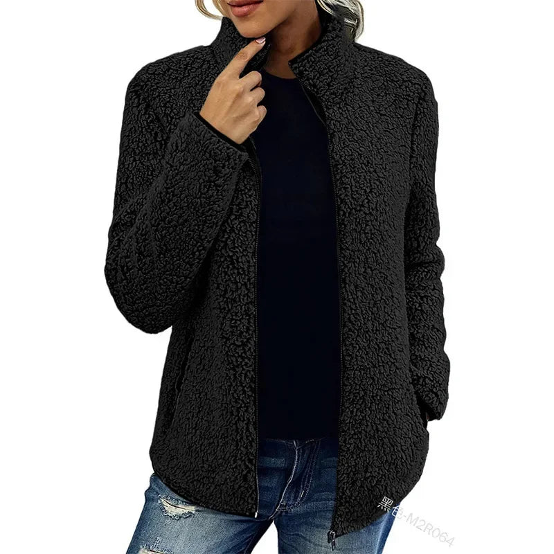 Yuna Veste Femme Veste en Polaire Douce & Chaude au Style Décontracté et Élégant, vue 6