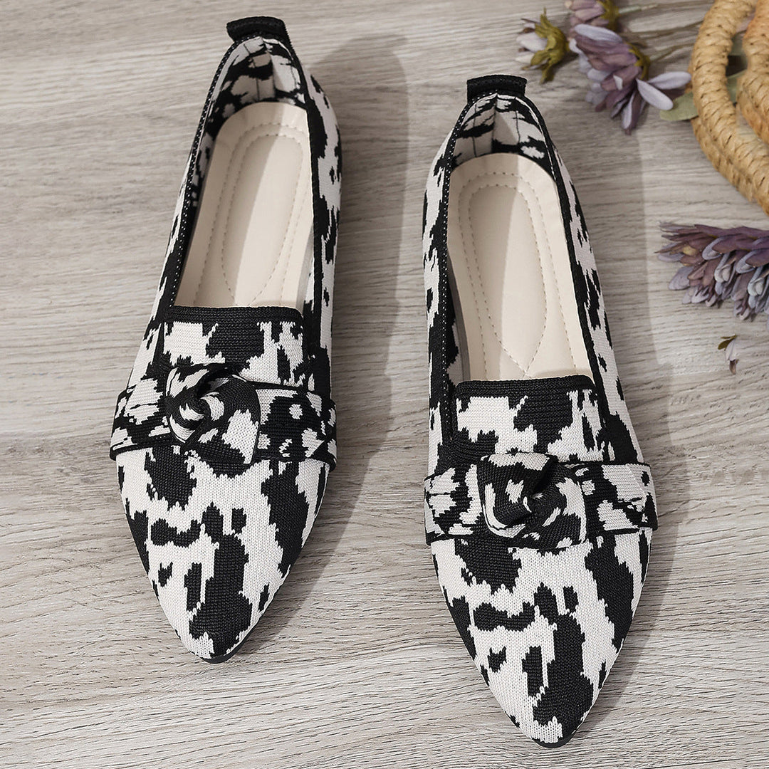 Victoria Ballerines Femme Chaussures Pointues en Maille avec Nœud Décoratif & Talon Plat, vue 6