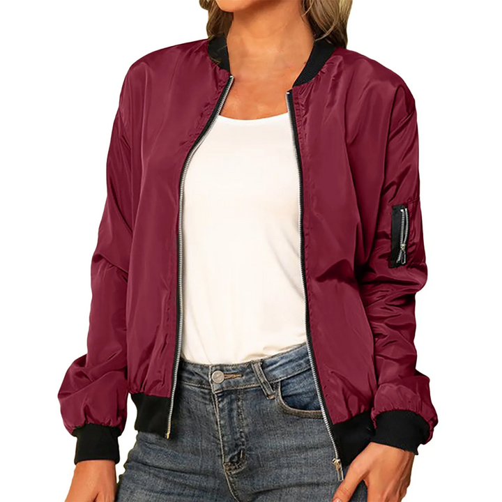 Ailany Blouson Bomber Femme Veste Légère avec Fermeture Éclair & Style Moderne, vue 5