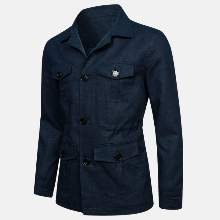 Vince Veste Homme Élégante Style Classique avec Multiples Poches & Fermeture à Boutons, vue 6