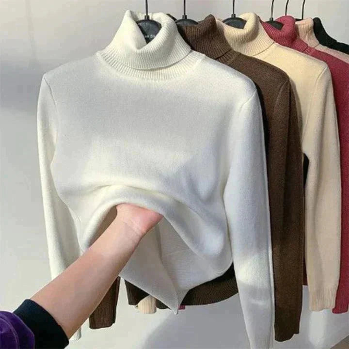 Delaney Pull Femme Pull Tricoté Confortable avec Doublure Polaire Chaude pour l’Hiver, vue 2