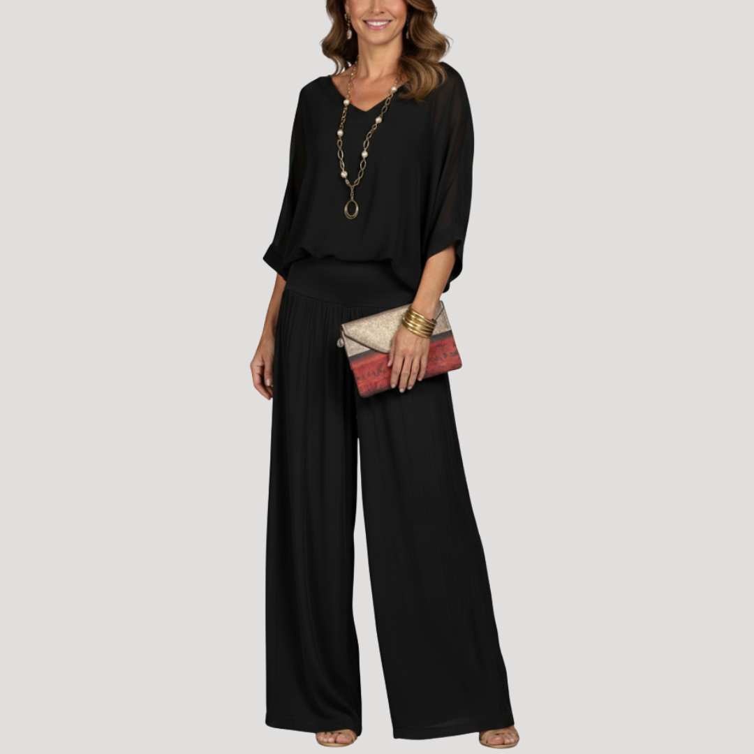 Women's Elegant Loose Two-Piece Trouser Set