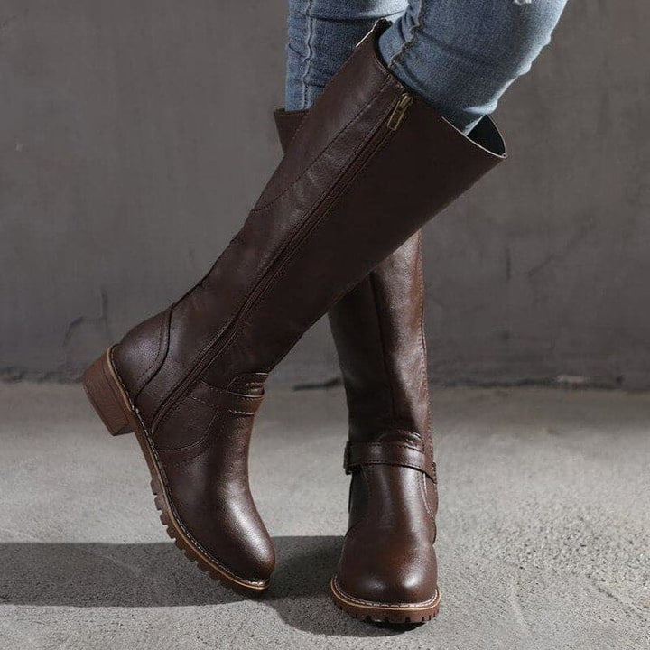 Megan Bottes Hautes Femme Talon Bloc Confortable & Bout Rond Élégant, vue 5