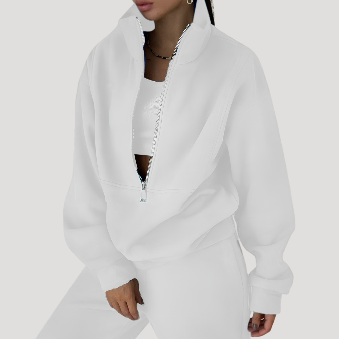 Ensemble Femme Sweat Demi-Zip et Pantalon