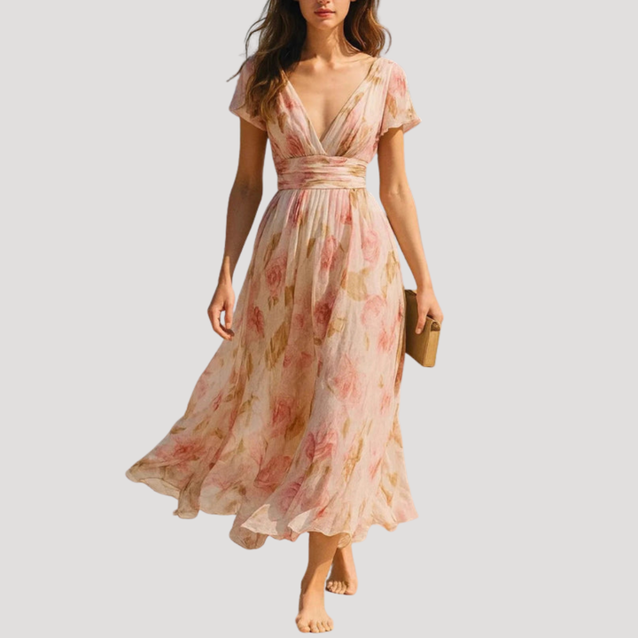 Elegant Floral Maxi Dress for Women Wedding Guest