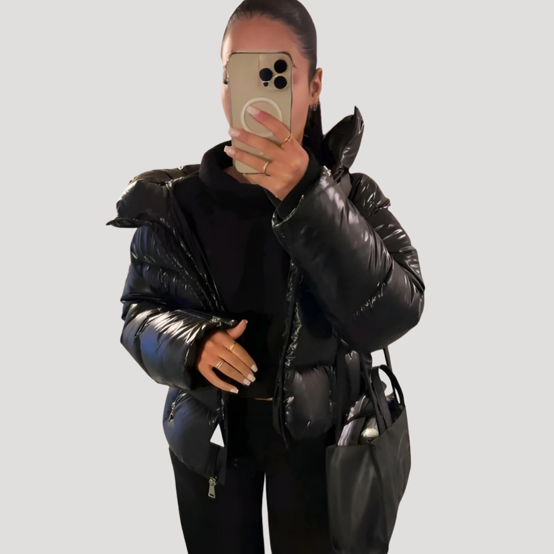 Célia Doudoune Femme Matelassée à Capuche et Fermeture Zippée