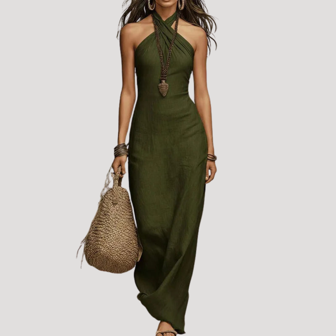 Elegant Bohemian Backless Maxi Dress for Women
