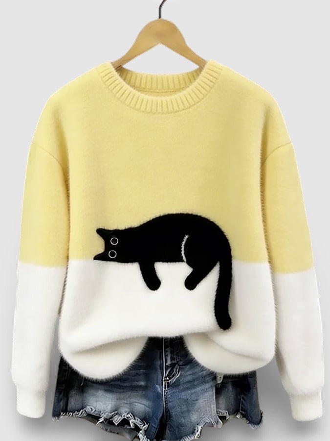 Pull Imprimé Félin pour femme, vue 7
