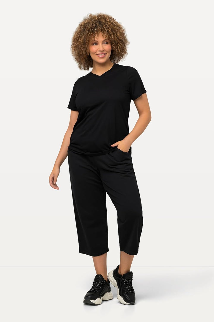 Mabel Pantalon 7/8 Femme Coupe Droite, Taille Élastique & 2 Poches, vue 3