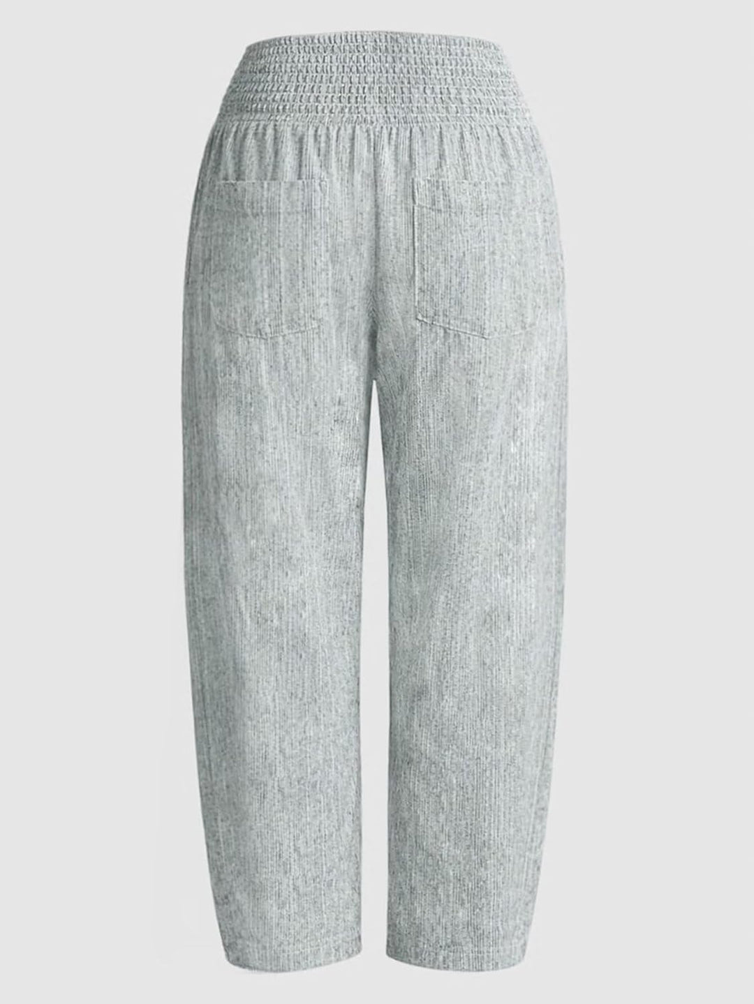 Wella Pantalon Femme Barrel Coupe Large, Taille Haute Smockée, Casual Chic Été, vue 6