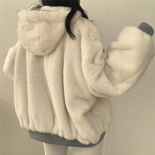 Daniela Veste Teddy Oversize Femme Bomber Doux Réversible avec Poches & Style Streetwear, vue 5