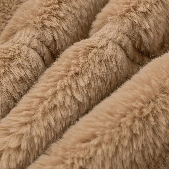 Terry Veste Teddy Femme Manteau Hiver Doux avec Col Haut & Coupe Moderne Zippée, vue 9